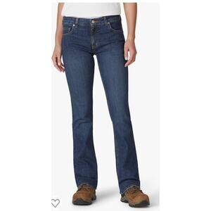 Dickies Relaxed Fit Bootcut Jeans Womens Size 10RG (34x33) Blue Denim Cotton